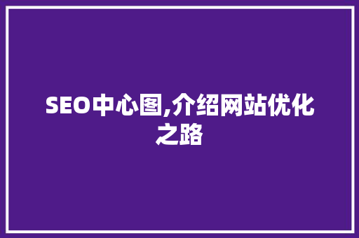 SEO中心图,介绍网站优化之路