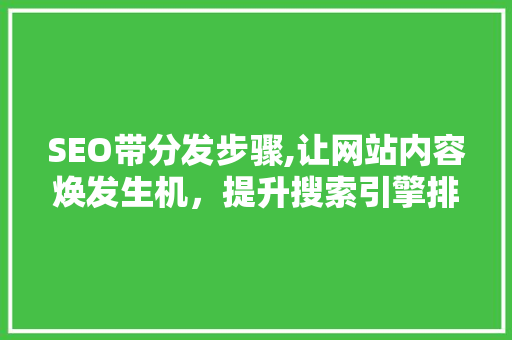 SEO带分发步骤,让网站内容焕发生机，提升搜索引擎排名