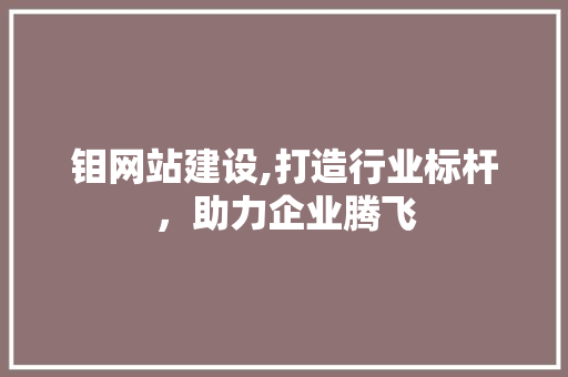 钼网站建设,打造行业标杆，助力企业腾飞 网络技术