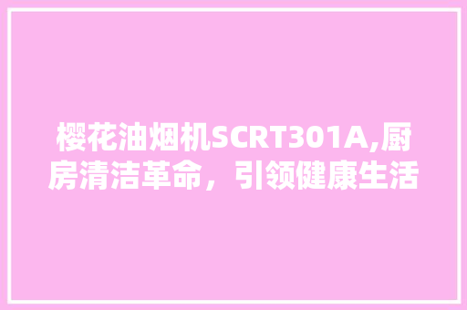 樱花油烟机SCRT301A,厨房清洁革命，引领健康生活新潮流