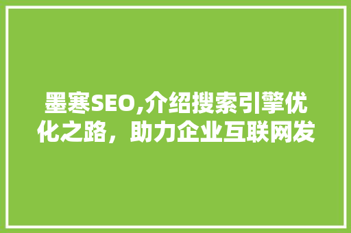 墨寒SEO,介绍搜索引擎优化之路，助力企业互联网发展