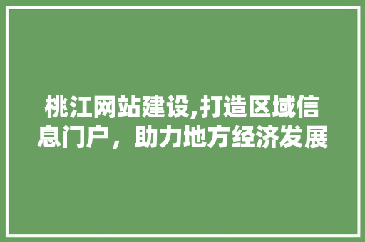 桃江网站建设,打造区域信息门户，助力地方经济发展