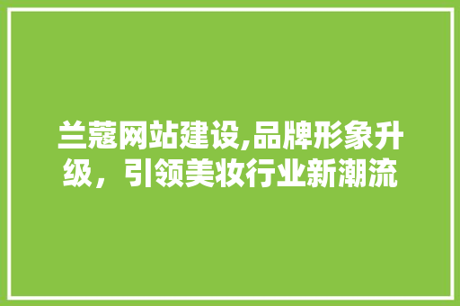 兰蔻网站建设,品牌形象升级，引领美妆行业新潮流
