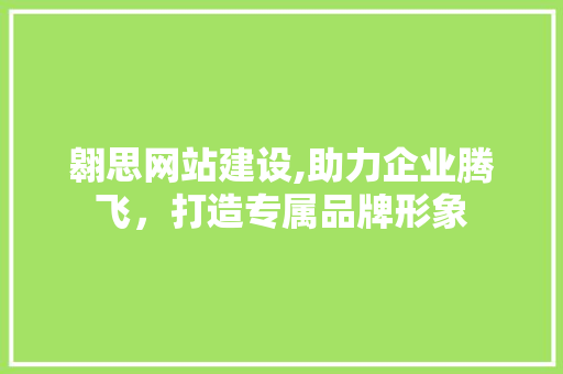 翱思网站建设,助力企业腾飞，打造专属品牌形象