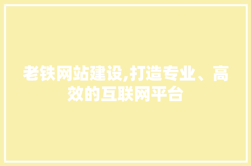 老铁网站建设,打造专业、高效的互联网平台