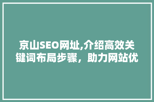 京山SEO网址,介绍高效关键词布局步骤，助力网站优化