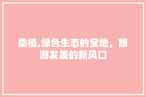 桑植,绿色生态的宝地，旅游发展的新风口
