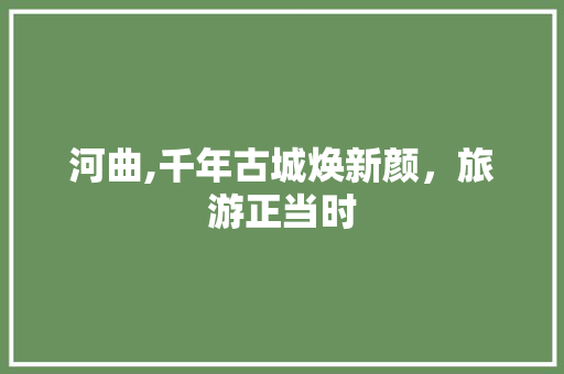 河曲,千年古城焕新颜，旅游正当时 编程语言