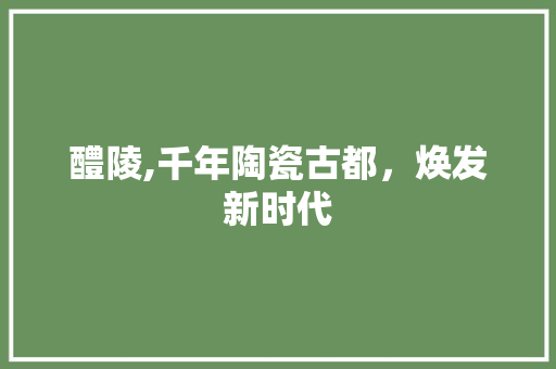 醴陵,千年陶瓷古都，焕发新时代