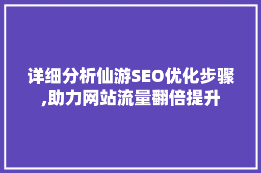 详细分析仙游SEO优化步骤,助力网站流量翻倍提升