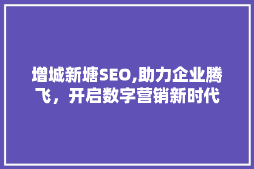 增城新塘SEO,助力企业腾飞，开启数字营销新时代