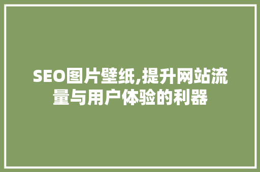 SEO图片壁纸,提升网站流量与用户体验的利器 SEO图片壁纸,提升网站流量与用户体验的利器