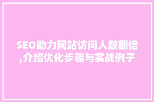 SEO助力网站访问人数翻倍,介绍优化步骤与实战例子