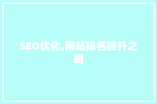 SEO优化,网站排名提升之路