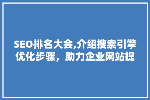 SEO排名大会,介绍搜索引擎优化步骤，助力企业网站提升流量与转化