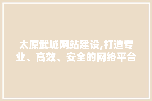 太原武城网站建设,打造专业、高效、安全的网络平台