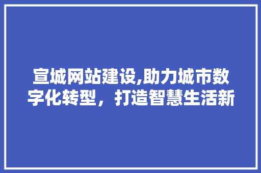 宣城网站建设,助力城市数字化转型，打造智慧生活新篇章