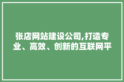 张店网站建设公司,打造专业、高效、创新的互联网平台 电脑配置