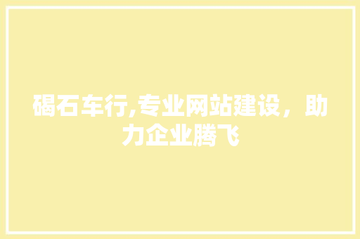 碣石车行,专业网站建设，助力企业腾飞 电脑故障维修