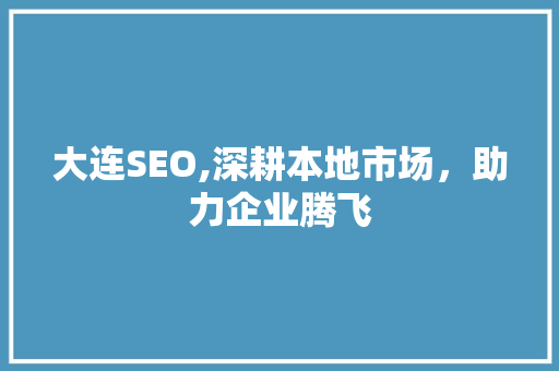 大连SEO,深耕本地市场，助力企业腾飞