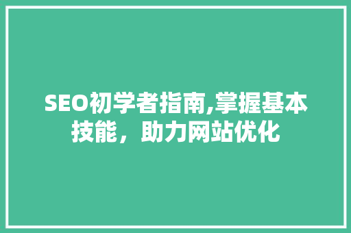 SEO初学者指南,掌握基本技能，助力网站优化