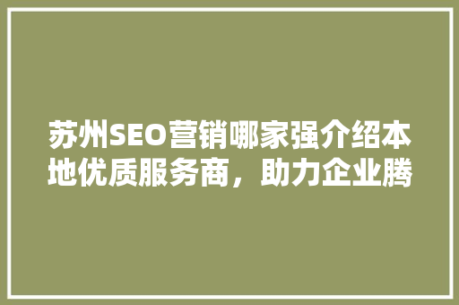 苏州SEO营销哪家强介绍本地优质服务商，助力企业腾飞