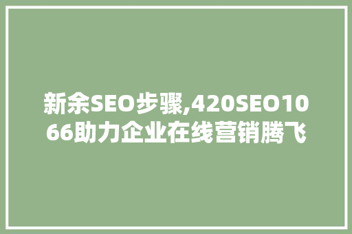 新余SEO步骤,420SEO1066助力企业在线营销腾飞