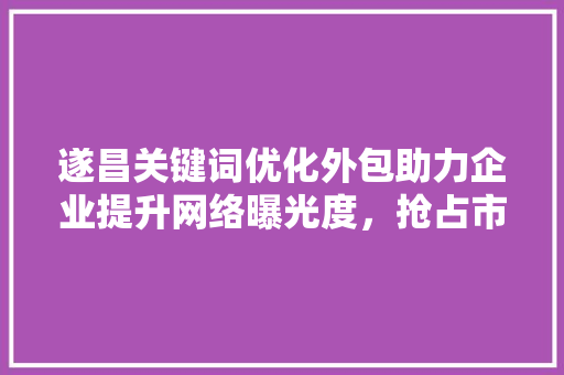 遂昌关键词优化外包助力企业提升网络曝光度，抢占市场份额