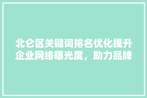 北仑区关键词排名优化提升企业网络曝光度，助力品牌腾飞