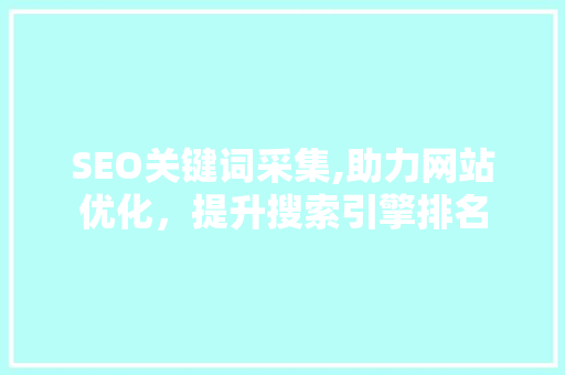 SEO关键词采集,助力网站优化，提升搜索引擎排名