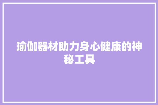 瑜伽器材助力身心健康的神秘工具 电脑故障维修