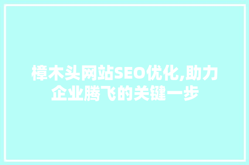 樟木头网站SEO优化,助力企业腾飞的关键一步