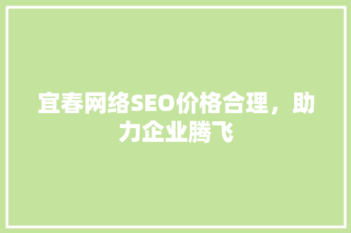 宜春网络SEO价格合理，助力企业腾飞