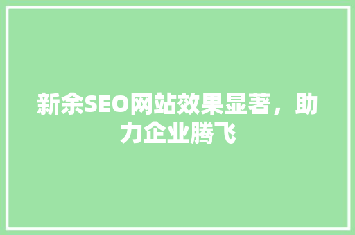 新余SEO网站效果显著，助力企业腾飞