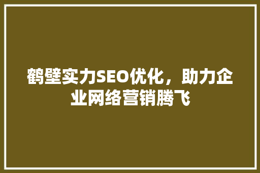 鹤壁实力SEO优化，助力企业网络营销腾飞