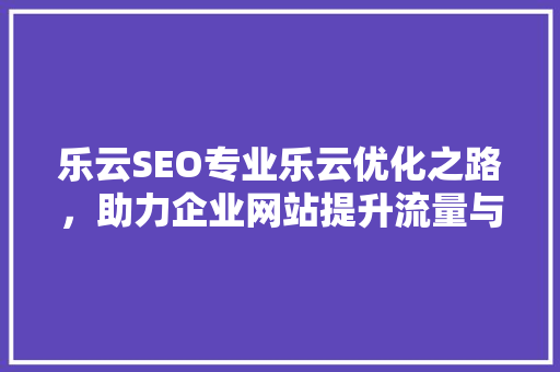 乐云SEO专业乐云优化之路，助力企业网站提升流量与转化