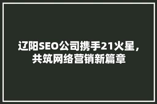 辽阳SEO公司携手21火星，共筑网络营销新篇章