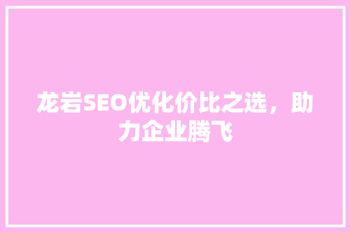 龙岩SEO优化价比之选，助力企业腾飞