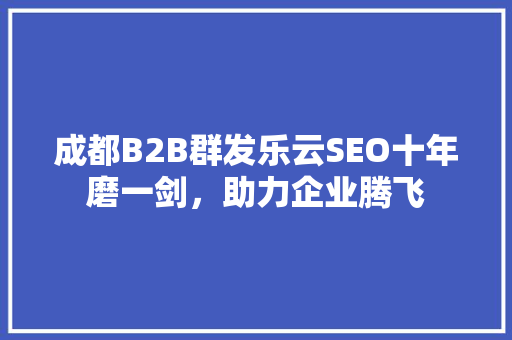成都B2B群发乐云SEO十年磨一剑，助力企业腾飞
