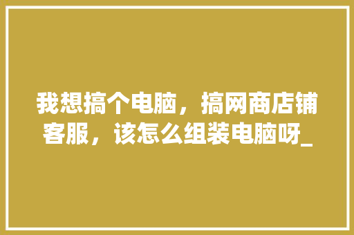 我想搞个电脑，搞网商店铺客服，该怎么组装电脑呀_客服的电脑配置