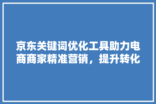 京东关键词优化工具助力电商商家精准营销，提升转化率