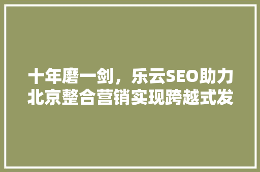 十年磨一剑，乐云SEO助力北京整合营销实现跨越式发展