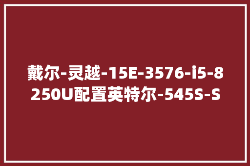 戴尔-灵越-15E-3576-i5-8250U配置英特尔-545S-SSD固态硬盘-256G_怎么看电脑ssd配置参数 戴尔-灵越-15E-3576-i5-8250U配置英特尔-545S-SSD固态硬盘-256G_怎么看电脑ssd配置参数