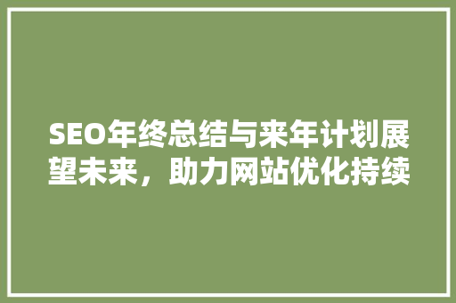 SEO年终总结与来年计划展望未来，助力网站优化持续发展