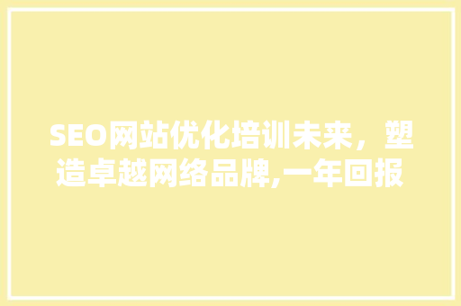 SEO网站优化培训未来，塑造卓越网络品牌,一年回报