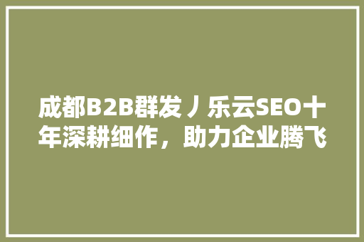 成都B2B群发丿乐云SEO十年深耕细作，助力企业腾飞