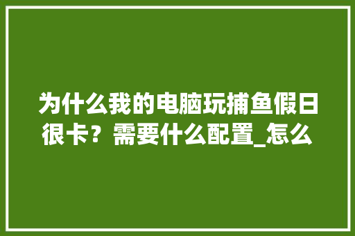 为什么我的电脑玩捕鱼假日很卡？需要什么配置_怎么看网鱼电脑配置参数
