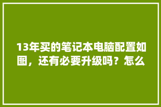 13年买的笔记本电脑配置如图，还有必要升级吗？怎么升级呢_台式电脑必要配置怎么看型号