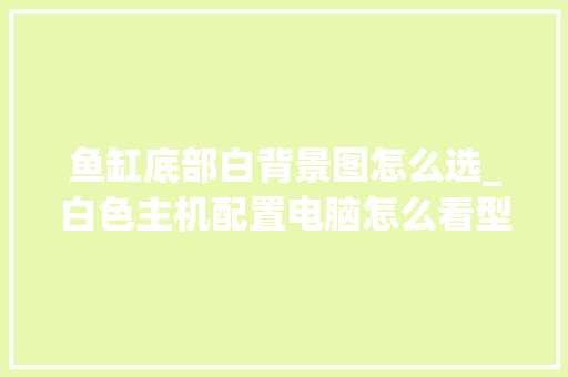 鱼缸底部白背景图怎么选_白色主机配置电脑怎么看型号