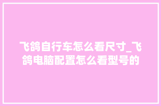飞鸽自行车怎么看尺寸_飞鸽电脑配置怎么看型号的